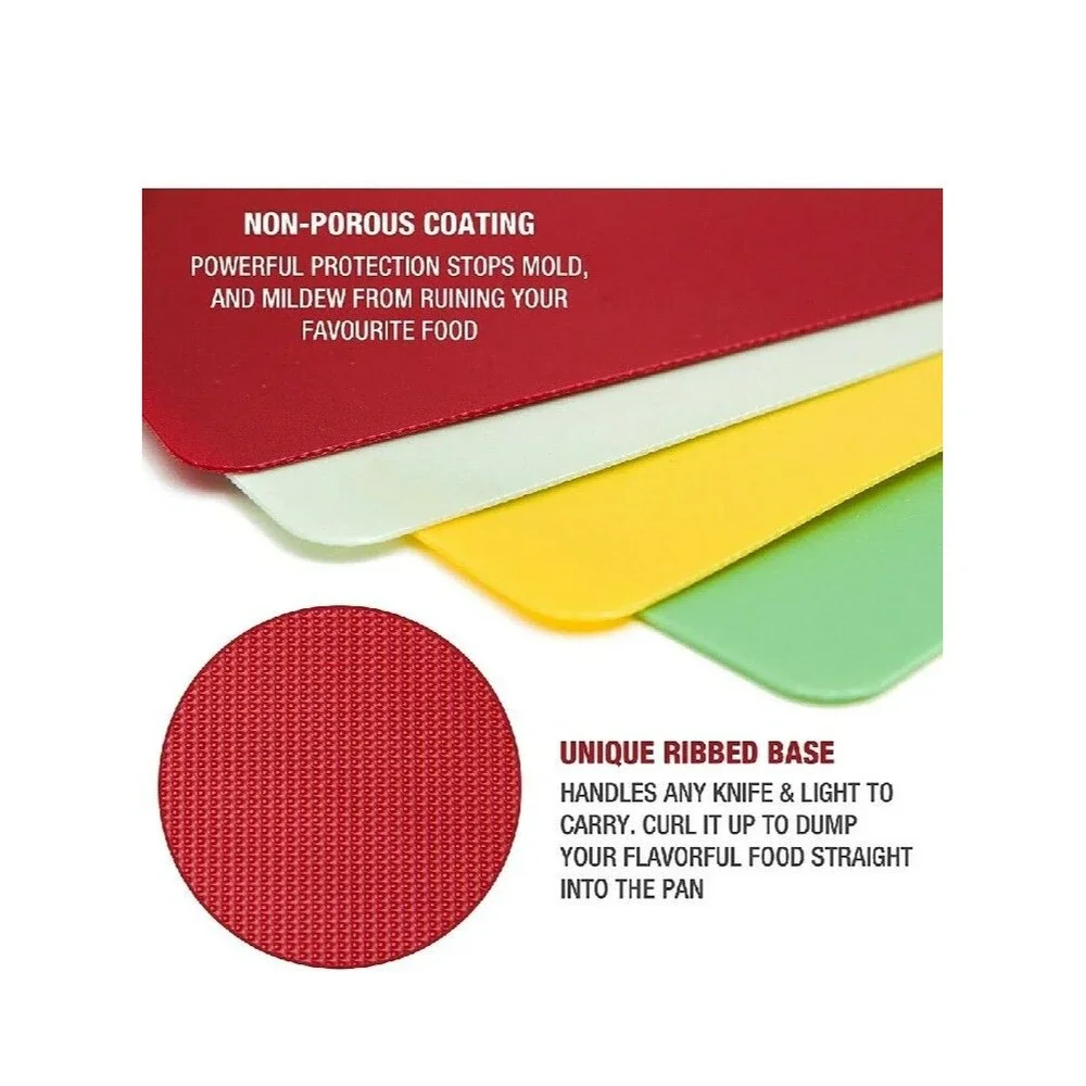 Plastic Cutting Board Mat Set – Large Flexible Chopping Boards – Kitchen Mats
